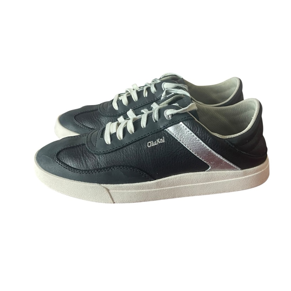 OluKai Women's Black Sneakers with Silver Accents